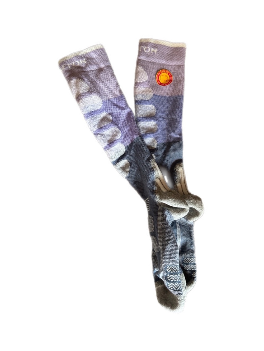 Burton Purple and Gray Knee-High Performance Socks